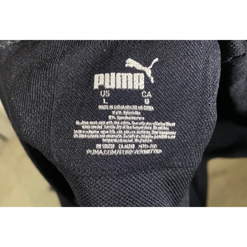 Puma Black Seamless Sports Bra Size L‎ Low Impact Athletic Bra Activewear